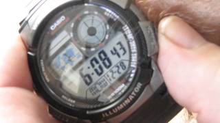 Casio Mens World Time Black Illuminator Digital Watch Review [upl. by Dnalor880]