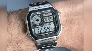 Casio World Time Watch Unboxing  AE1200WHD1AVEF [upl. by Leugar]