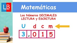 Los Números DECIMALES LECTURA y ESCRITURA ✔👩‍🏫 PRIMARIA [upl. by Ssirk836]