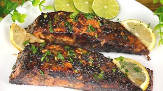 HONEY GARLIC BLACKENED SALMON Easy and Delicious Recipe [upl. by Diana]