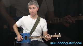 Cigar Box Guitar  3 String Beginner Blues part 1 [upl. by Nahsed]