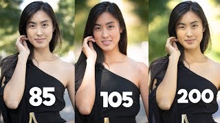 85mm vs 105mm vs 70200mm  Best Portrait lens [upl. by Sivam908]