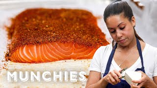 How To Make Blackened Salmon with Adrienne Cheatham [upl. by Elaweda]