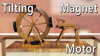 Magnetic perpetual motion motor which is continuously powered by a tilting magnet mechanism [upl. by Ahsekad54]