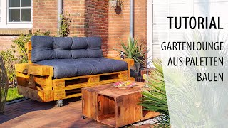 Gartenlounge aus Paletten selber bauen  Tutorial  WAGNER [upl. by Satterfield]