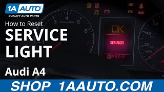 How to Reset Service Light 0409 Audi A4 [upl. by Sidras]