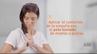 ¿Cómo aplicar una ampolla  Alfaparf Alta Moda [upl. by Rafaela]