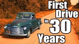 1949 Chevy 3100 First Drive in 30 years [upl. by Etnecniv912]