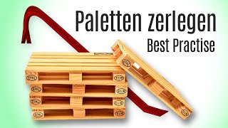 Paletten zerlegen  Europaletten amp Einwegpaletten  DIY [upl. by Enitsuga]