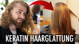 Keratin Haarglättung beim Friseur ● Haare glätten [upl. by Turley]