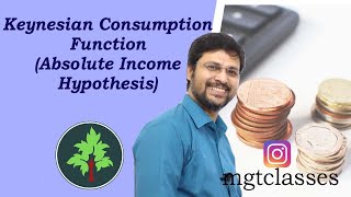 Keynesian Consumption Function Absolute Income Hypothesis in Hindi [upl. by Caldwell996]