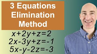 Solving Systems of 3 Equations Elimination [upl. by Dodwell]