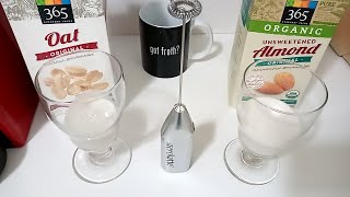 Oat Milk vs Almond Milk part 2 Frothing Test [upl. by Rois203]