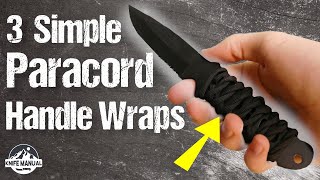 How to Wrap a Knife Handle with Paracord 3 Simple Methods [upl. by Asyla]