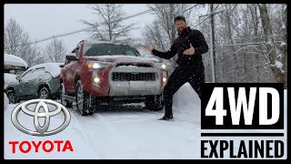 Toyota 4Runner 4WD • 4HI vs 4LO explained  Fun Snow Drive  5TH Gen [upl. by Reinald]