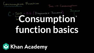 Consumption function basics  Macroeconomics  Khan Academy [upl. by Attenhoj]