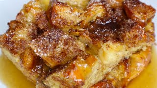 Easy French Toast Casserole  Quick Breakfast Recipe Quarantine Breakfast [upl. by Rothwell]