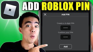 How to ADD PIN on Roblox 2025 [upl. by Hsiri]