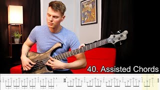 40 Techniques in One Bass Solo  PLAYALONG TABS [upl. by Hilly]