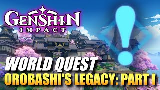 Genshin Impact  Orobashis Legacy Part I World Quest Guide [upl. by Swayne436]