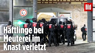 Gefängnismeuterei Polizei stürmt Knast in Thüringen  JVA Untermaßfeld [upl. by Ancalin]