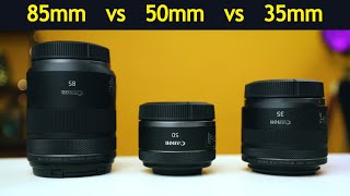 35mm vs 50mm vs 85mm Lens Comparison for Portrait Photography in Hindi [upl. by Hyman203]